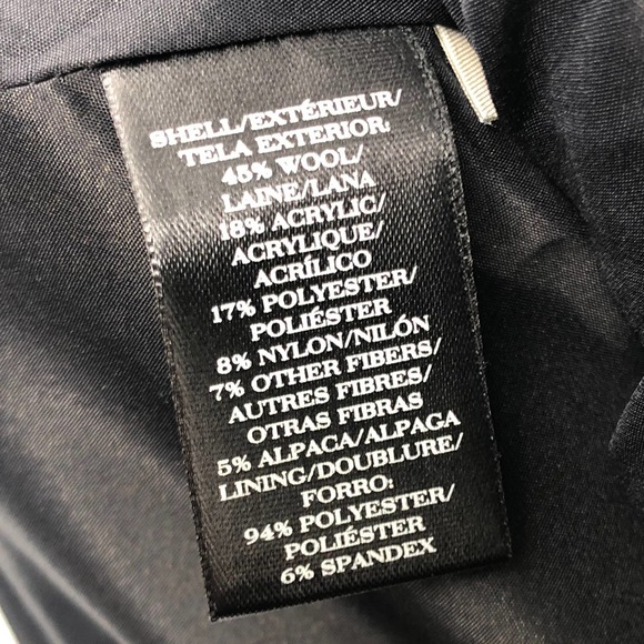 Ann Taylor Tweed Jacket Button Up Front Pocket Collared Long Sleeve Green Size 2 - Picture 9 of 9